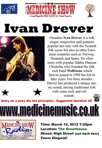 drever thumb - Ivan Drever comes to The Green House