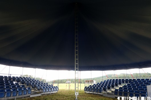 The tent will host the wrestling event "A Rumble On The Drum" among other events.