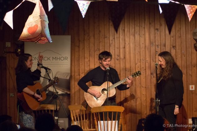 Kathryn Williams, Roddy Woomble and Rachel Sermanni 23:2:17, at Abriachan Village Hall